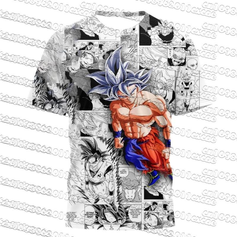 Dragon Ball Men T‑Shirt Summer Hot Sale  Short Sleeve Tee Anime 3D Print Sport Outfit Unisex Casual Streetwear Tops Y2k