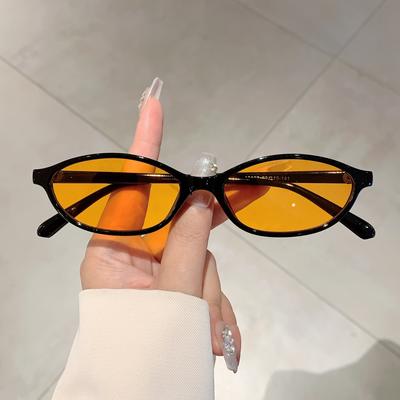 Vintage Oval Sunglasses Women  New Chic Candy Color Gradient Shades Trendy Fashion Brand Design Outdoor Sun Glasses