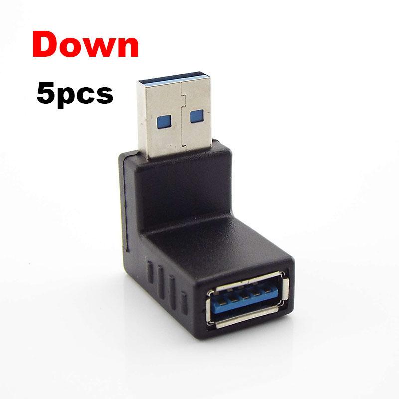 90 Angle Usb 3.0 Type A Male To Female M/F Adapter Connector Converter Extender Plug For Laptop Pc Left/Right/Up/Down