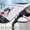 Cute Husky Car Windshield Snow Cover - Anti-Freeze, Anti-Snow, and Sun Protection