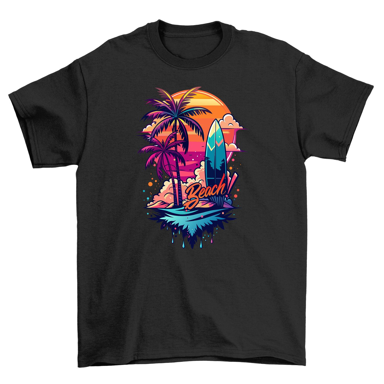 

Summer_40 Beach feel T-Shirt Mens Womens Tees Top - Ride the Wave of Fun! 100% Cotton, Funny Tee, Uni S