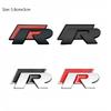 TCFJN1 3D Metal R Logo Sticker Car Rear Trunk Body Emblem Sticker For VW Golf 5 6 7 MK7 MK6 Polo Jetta Scirocco Beetle Passat Tiguan