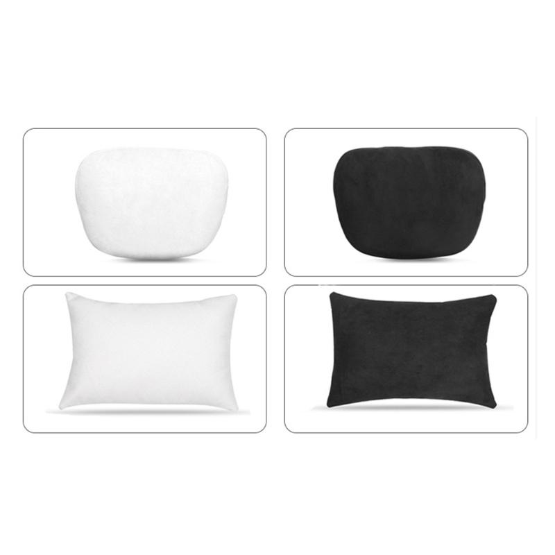 Headrest / Lumbar Cushion For 3 Y Car Interior Cushion Support Make Of Polyester Fabric White/Black