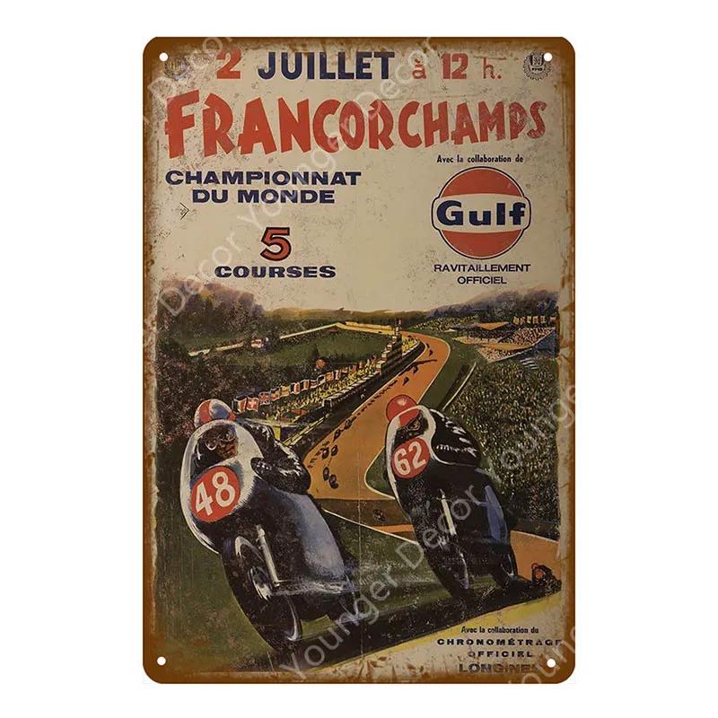 Dirt Bike Metal Poster Retro Motorcycle Races Plaque Wall Art Painting Plate Pub Bar Garage Home Decor Isle Of Man Signs YI-179