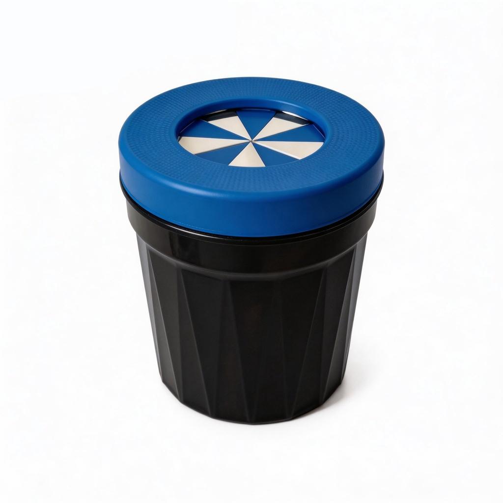Rotating Lid Car Ashtray Plastic Metal Integrated Mini Smoke Holder Windproof Odor Isolation for Vehicle Desktop Home Gift