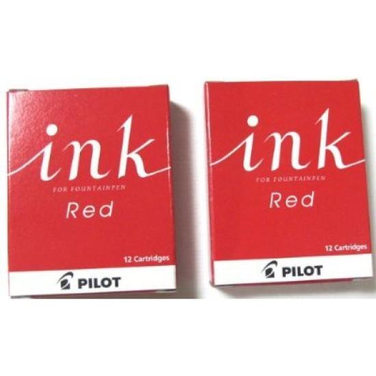Pilot Fountain Pen Ink Cartridges Red IRF-12S-R (2 Boxes) -
