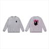 Unisex lässiger übergroßer Rundhals-Pullover mit Schriftzug-Print leichter Baumwoll-Hoodie