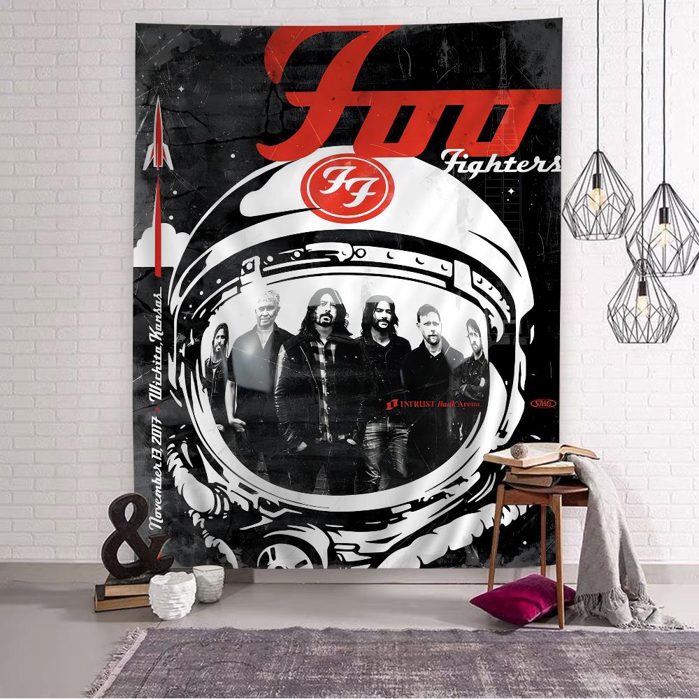Foo Fighters Band Tapestry Art Printing Japanese Wall Tapestry Anime Wall Hanging Home Decor