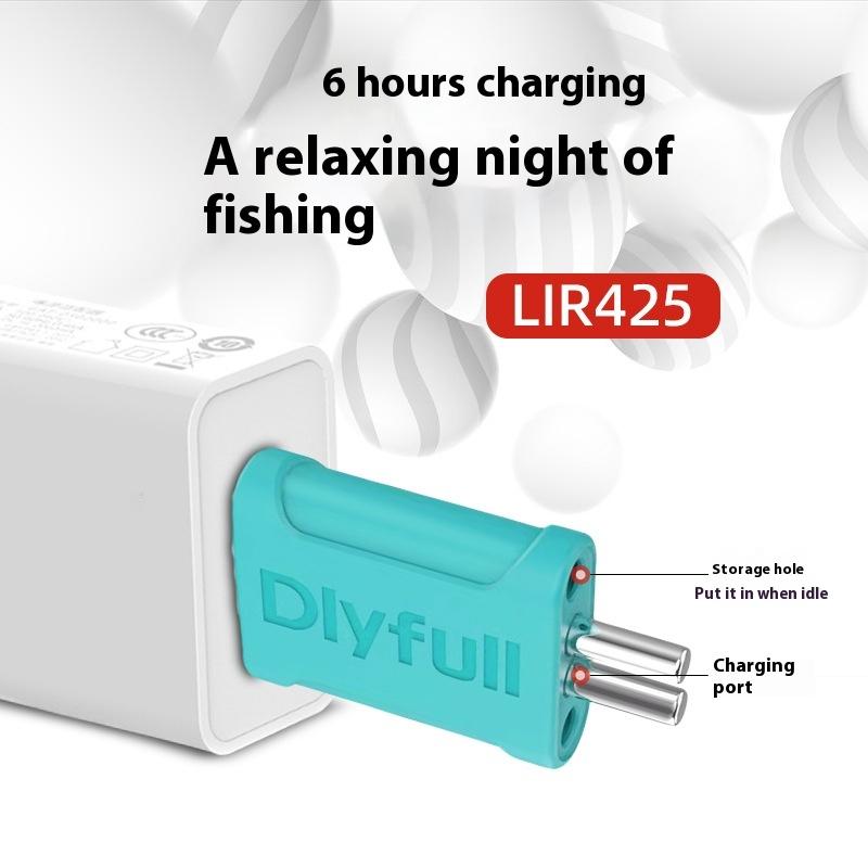 Luminous Float CR425 Rechargeable Battery Set Fishing USB Charger Set LIR425 Electronic Float Waterproof Night Tackle
