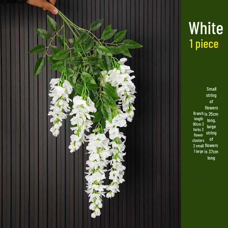 

Artificial Wisteria & Acacia Flower Vine Ceiling Decoration білий