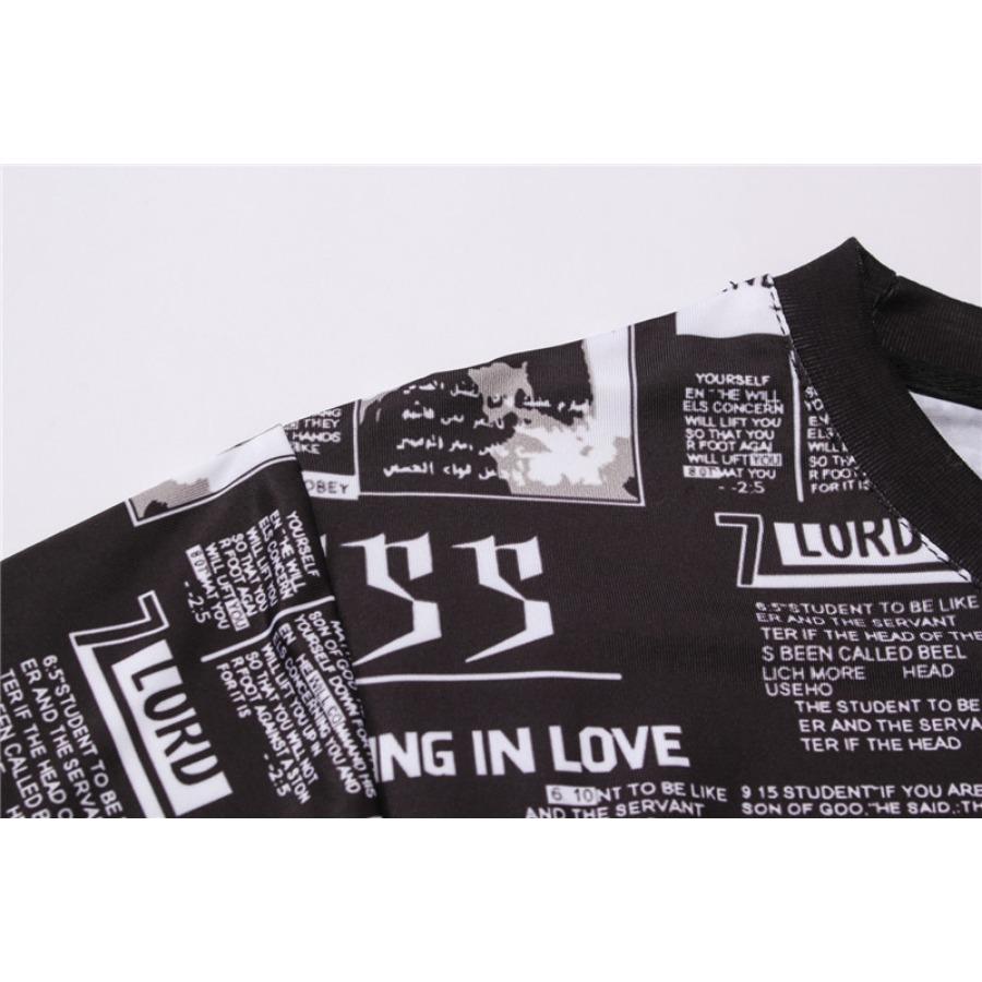 Футболки с буквами Мужские летние футболки Мужская уличная одежда 3D-принт Футболка — фото 4