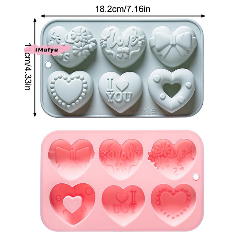1Pc Heart Shape Silicone Mold 3D Baking Mold for Fondant Soap Ice Cream Easy Release Chocolate Candy Maker