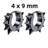2PCS Punk Minimalist Spike Stainless Steel Round Black Male Piercing Hoop Earing for Female Jewelry Accessories Trend New In