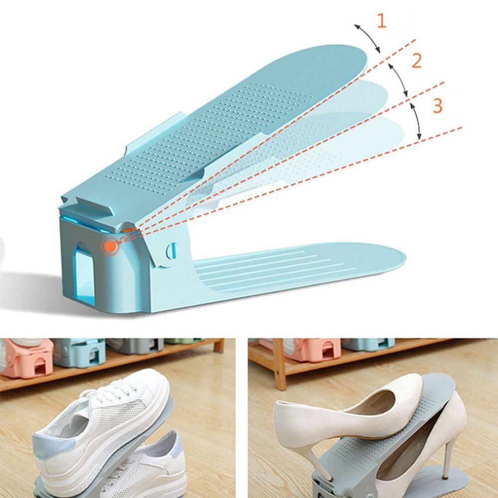Double Layer Shoe Slots Organizer Adjustable Shoe Stacker High Quality Shoe Rack