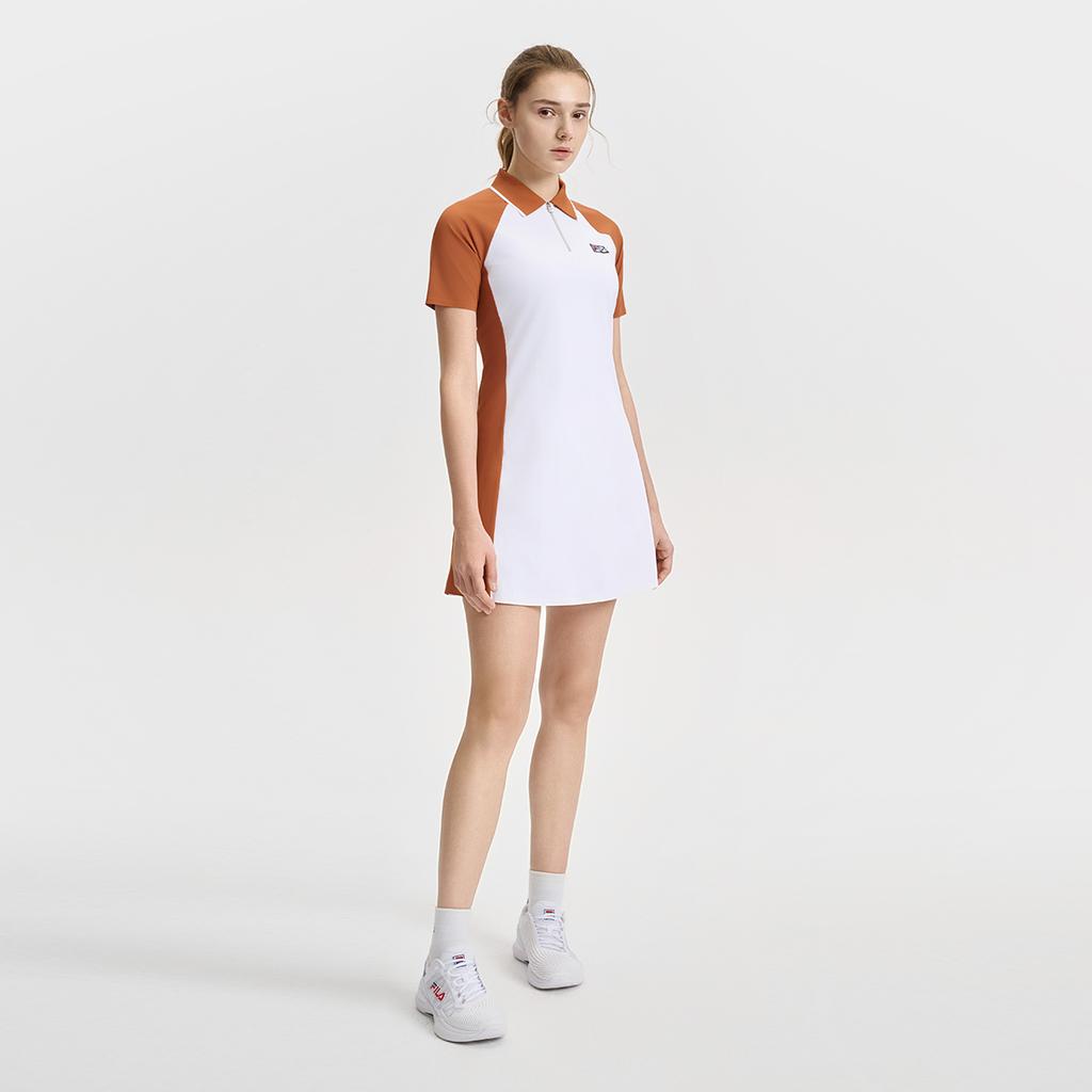 FILA Tennis Susan Skirt Fashion Versatile Simple Casual Sports Comfortable Dress With Shorts And Short Sleeves Women Dresses A11W523321F-OR