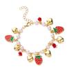 Unique Fruit Bracelet Handmade Heart Beads Bracelet Alloy Texture Adjustable Bracelet for Present and Everyday Wear