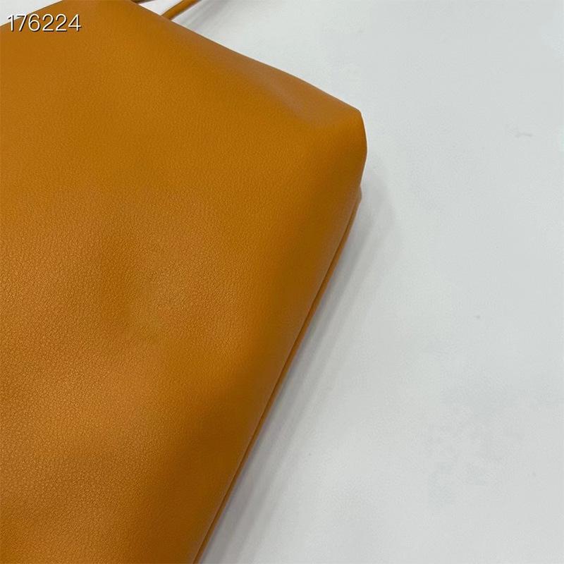 2024 Genuine Leather Trendy Pleated Bucket Bag - Small Drawstring Lucky Dumpling Messenger