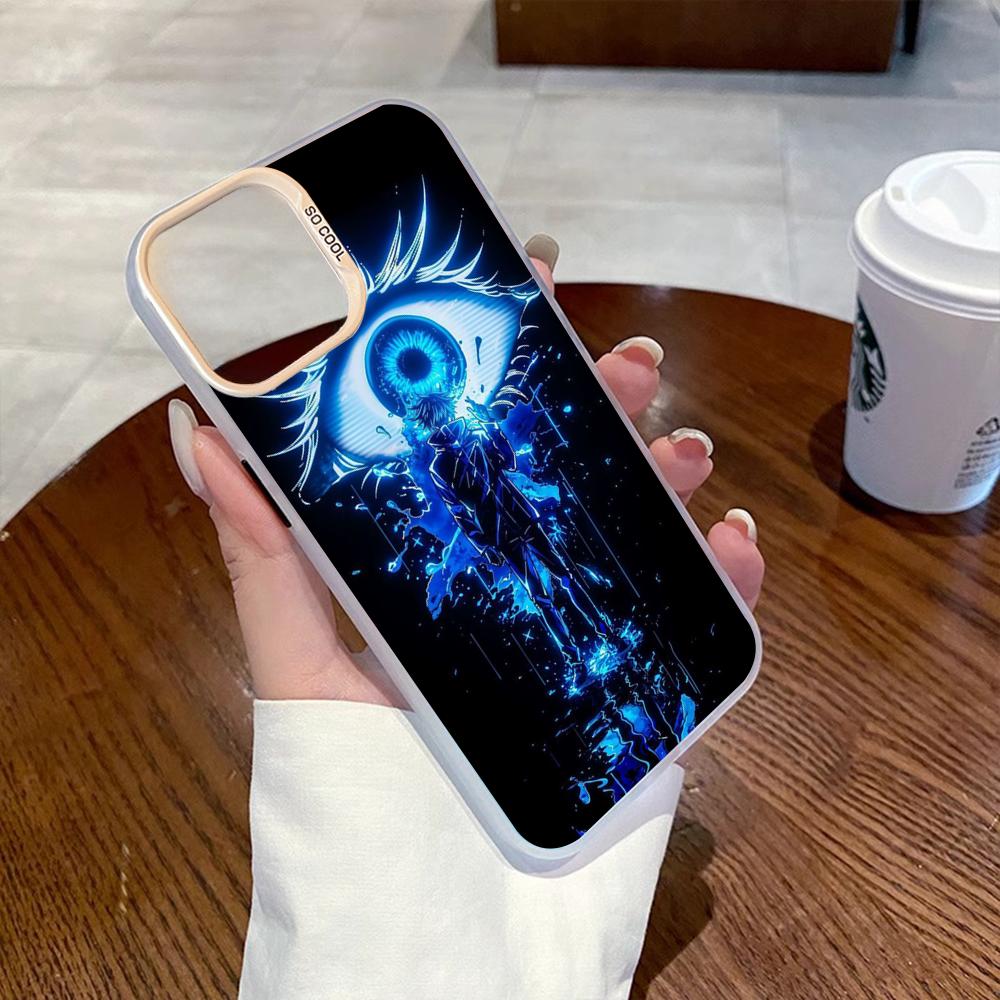 

Satoru gojo hot anime man poster Phone Case Gradient IMD Colorful Silver Suitable case for iPhone17 16 15 14 13 12 Pro Max iPhone 16 Pro Max