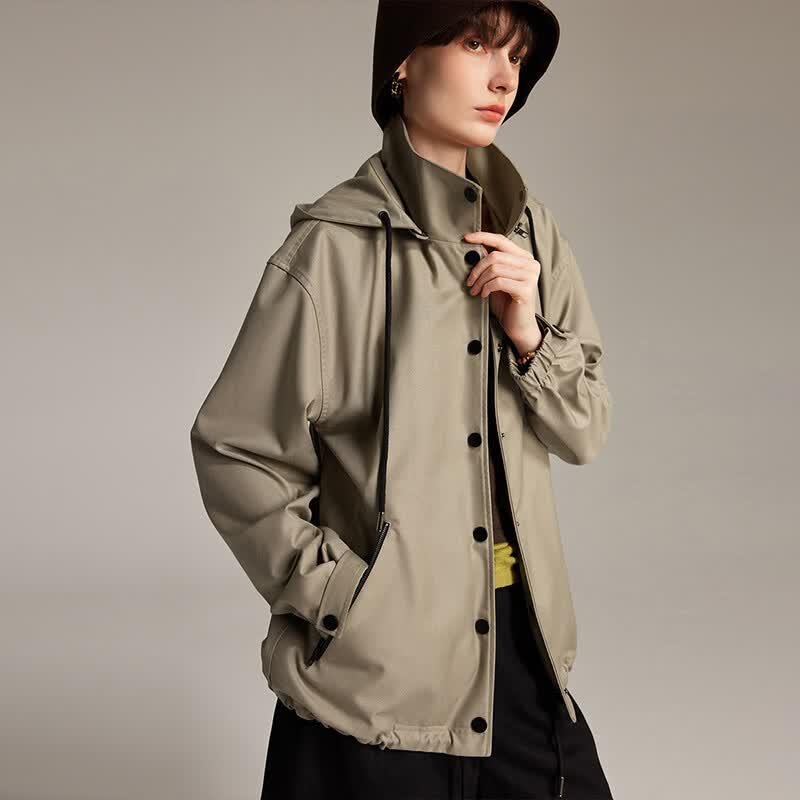 Women's Lightweight Stand-Collar Windbreaker Jacket