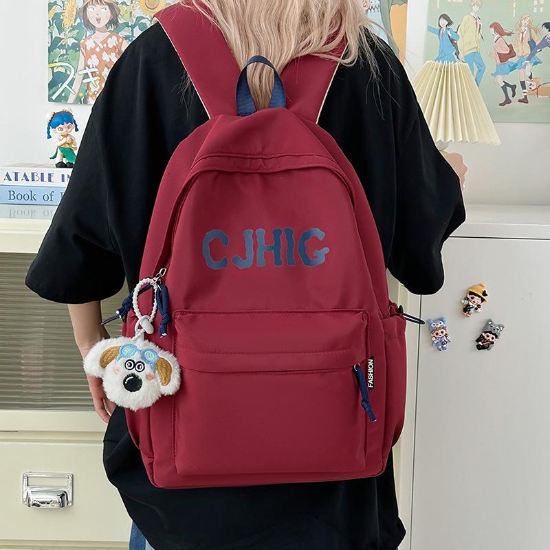 Junior High School Girls Japanese Ins Casual Large Capacity Backpack Female College Students Versatile School Bag Travel Lightweight Backpack