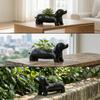 Dachshund Planter Cute Plant Pot Decorative DogShaped for Shelf, Patio, Balcony