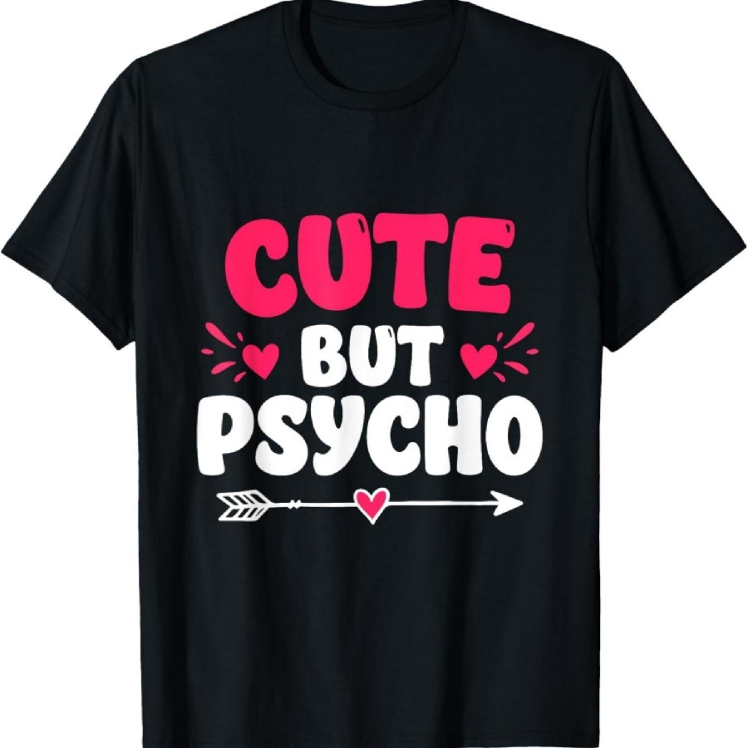 

Забавная цитата для детей Милый, но психопат Сердце Футболка для малышей XXXXXL чёрный