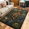 Prehistoric Dinosaurs Pattern Rug Floor Mat for Living Room or Bedroom Soft and Comfortable Carpet a Gift for Birthday and Holiday.