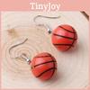 Geometric Basketball Pendant Earrings With Resin Material For Fashionable Women