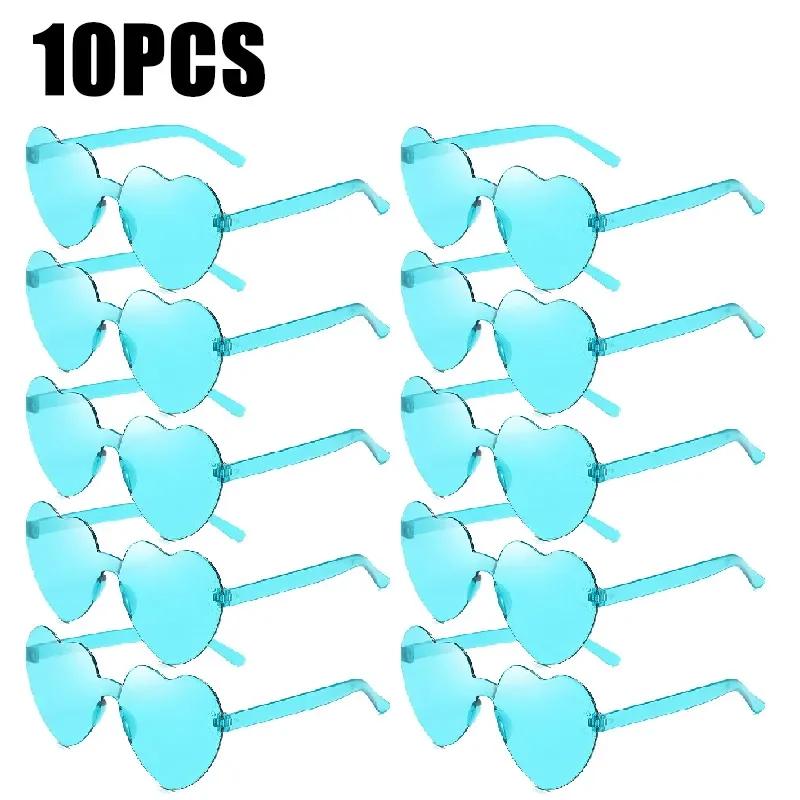 Sunglasses for Women Jelly Color Frameless Heart Shaped One-piece Glasses Dazzling Color Glasses