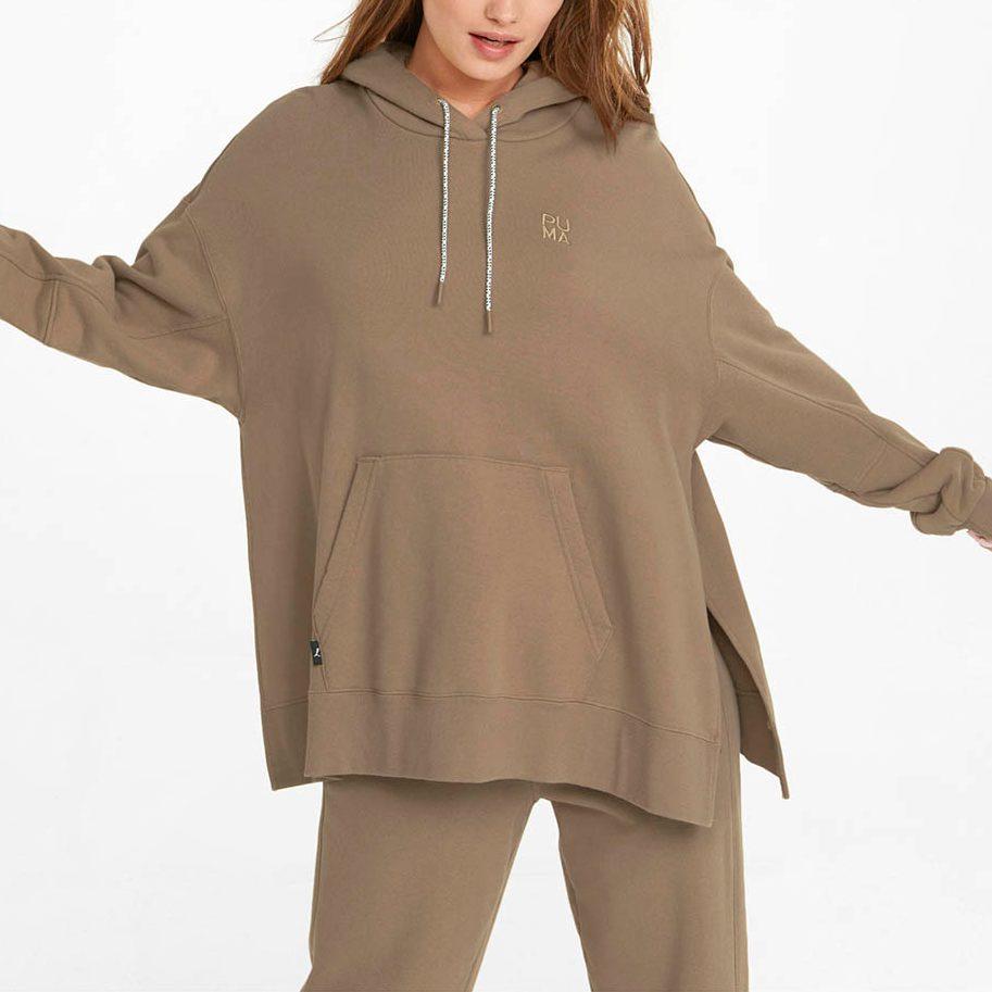 PUMA Sweatshirts Women's Brown Hooded Moderate Regular 533421-63