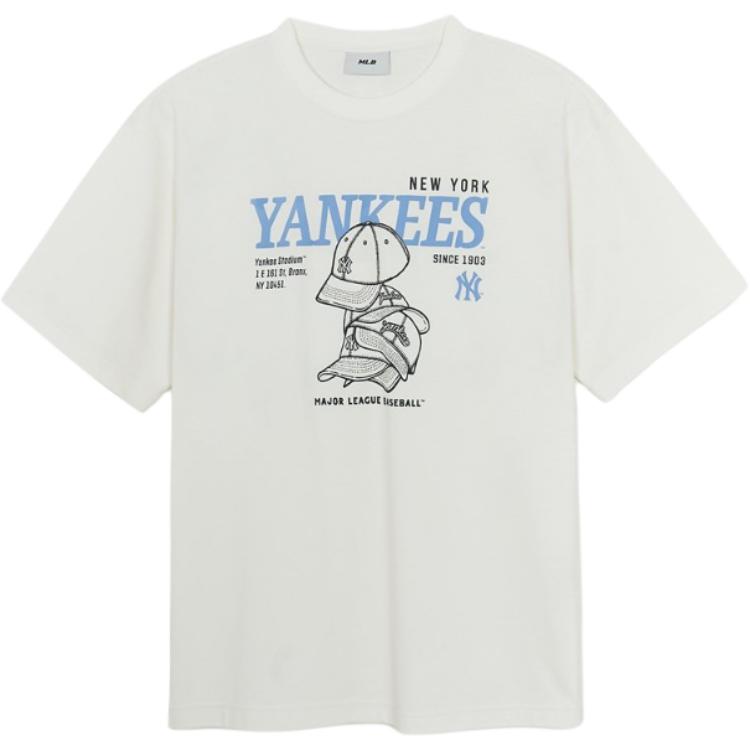 

New MLB T Shirts Men s White 3ATSN0154-50IVS XXL