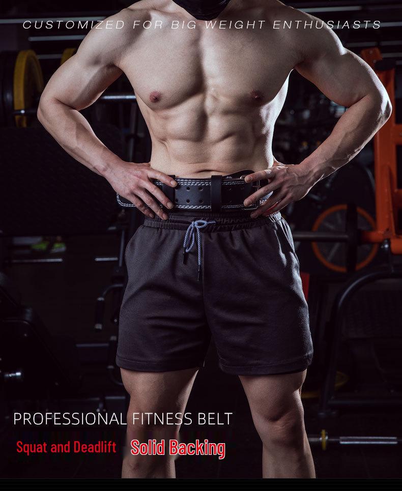 Cross-Border Leather Weightlifting Belt: Professional Back Support for Fitness, Squat, Deadlift, and Training