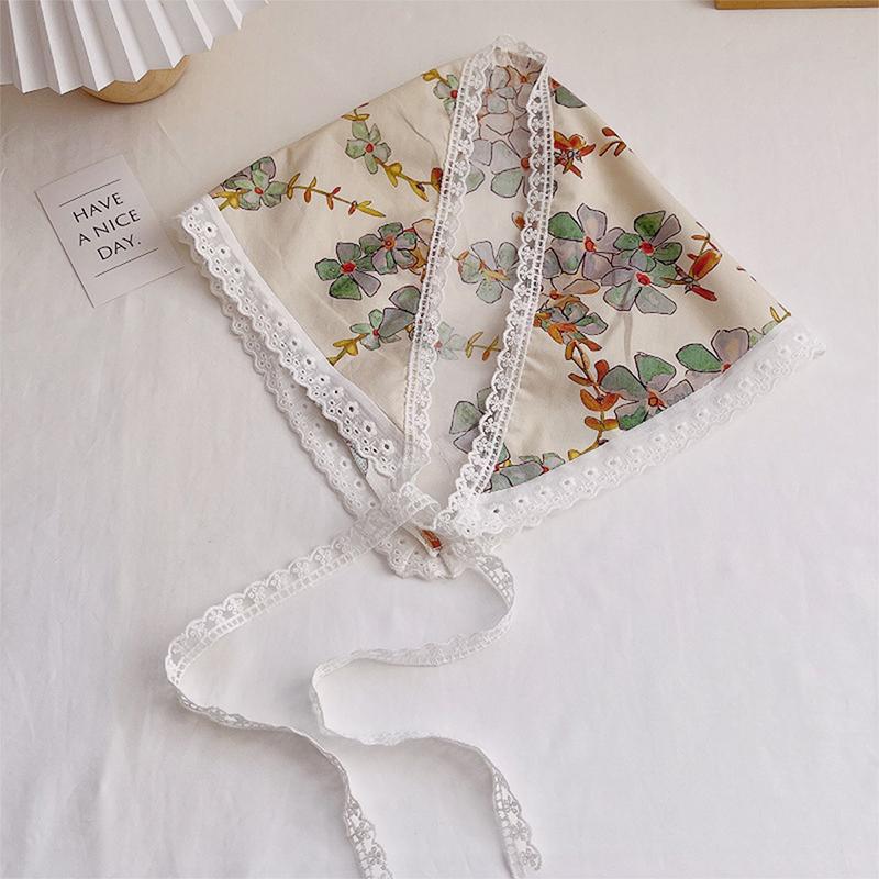 Kvinner Blonder Trekantskjerf Søte Jenter Solskjermingsskjerf Vår Sommer Fransk Strandstil Hårbånd Vintage Kvinne Dame Muslimsk Hijab