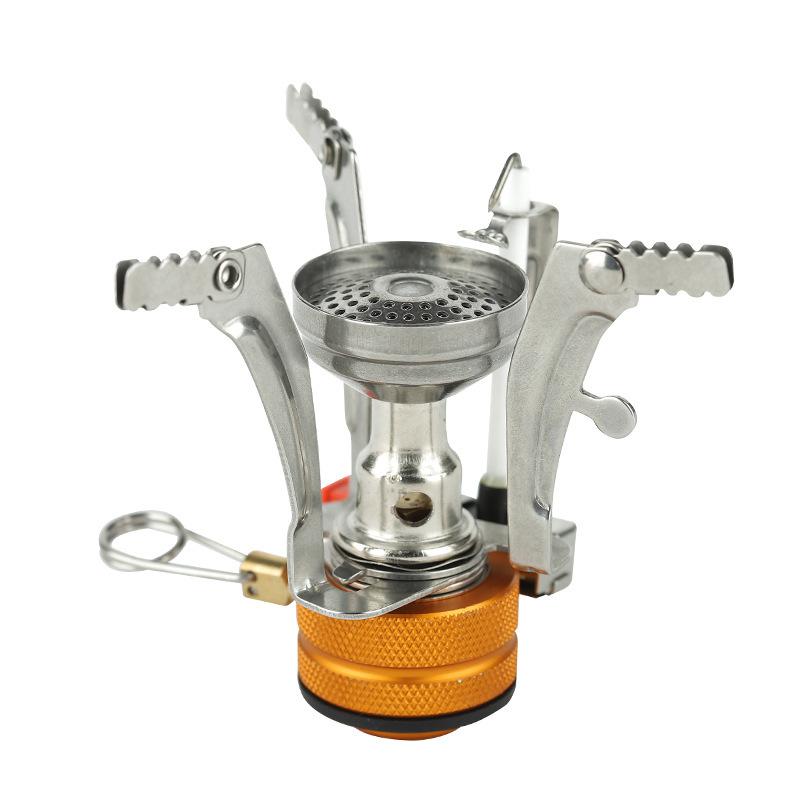 

Folding Electric Ignition Integrated Mini Burner Outdoor Camping Portable Barbecue Stove Picnic Stove Orange box mini stove