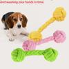 1PC Dog Toy Knot Rope Ball Cotton Rope Dumbbell Puppy Cleaning Teeth Chew Toy Durable Braided Bite Resistant Pet Supplies