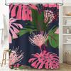 Colorful Tropical Leaf Shower Curtain Modern Stylish Floral Print Bath Decor for Home Decoration Pink Green Black Water Repellen