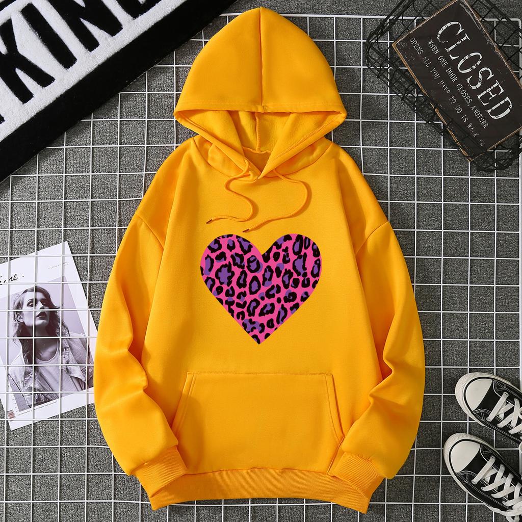 Autumn and winter trend printed sweater women's 2025 new hooded casual jacket women ins large size hoodie