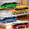 Children's Alloy Anti-Collision Car School Bus City Traffic Decoration Model Airport Metal Pull-Out Boy Holiday Education Toys