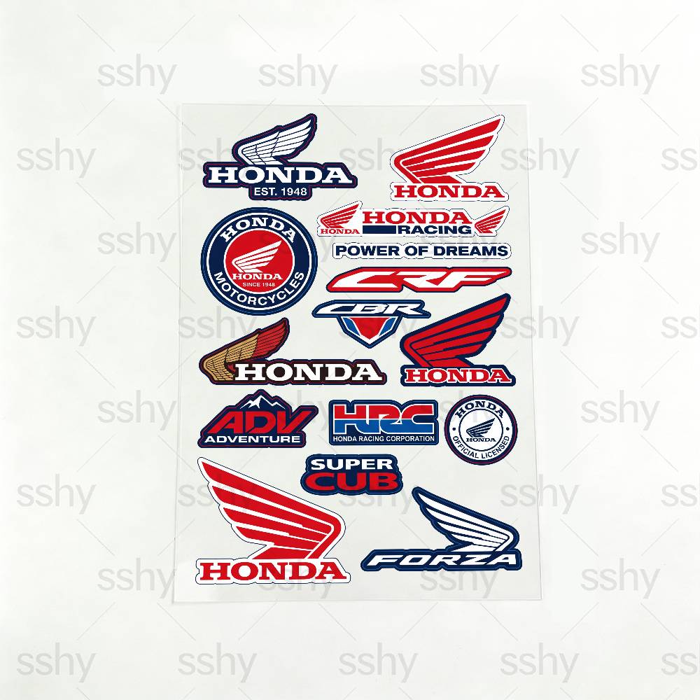 FOR HONDA HRC H WING Reflective motorcycle stickers, 3M safety warning at night in the dark scooter helmets