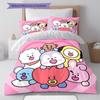 BT21 Pattern Bedding Home Decoration Birthday Gift ( 1 Duvet Cover + 2 Pillowcase, Without Core),fan Merchandise.