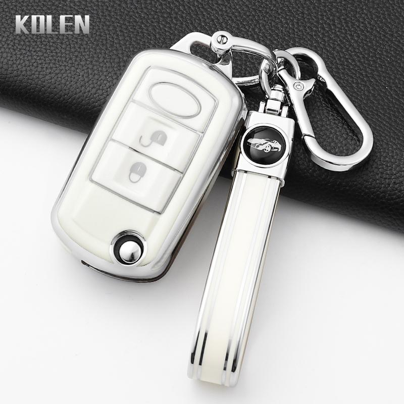 Fashion Tpu Car Key Case Cover For Land Rover Range Rover Sport Lr3 Discovery 3 Protected Keychain Fob 3 Buttons Accessories