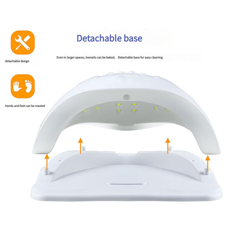 48W Professional Nail Lamp - UV LED Gel Polish Dryer with Auto Shut Off for Manicure Pedicure Portable Nail Curing Machine