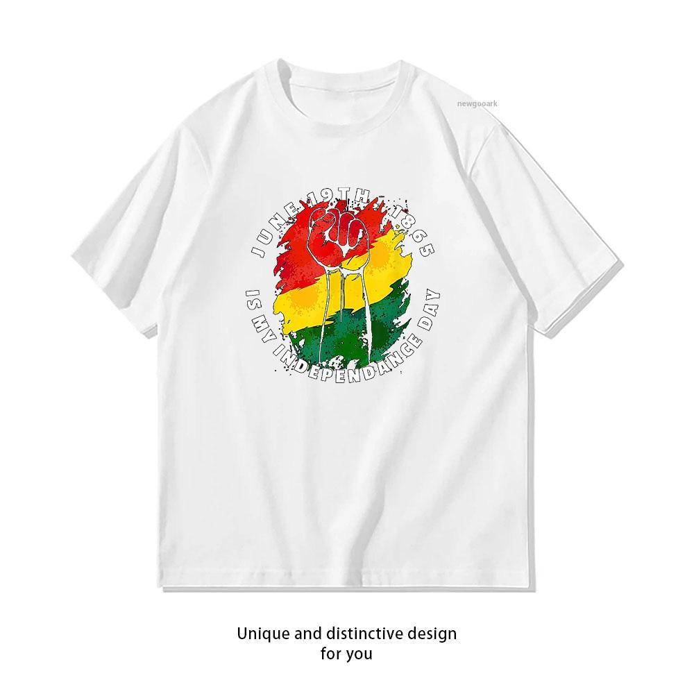 june 19th 1865 is my independance day Tshirt Woman Man Summer Cotton Graphic T Shirts Adult Camisetas Tee Shortsleev S