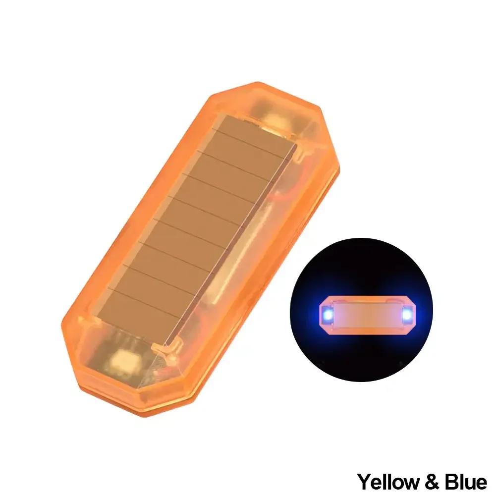 Mini LED Solar Power Bil Varningsljus Natt Säkerhet Simulerat larm Trådlös Stöldskyddslampa Strobe Dummy Larmlampa