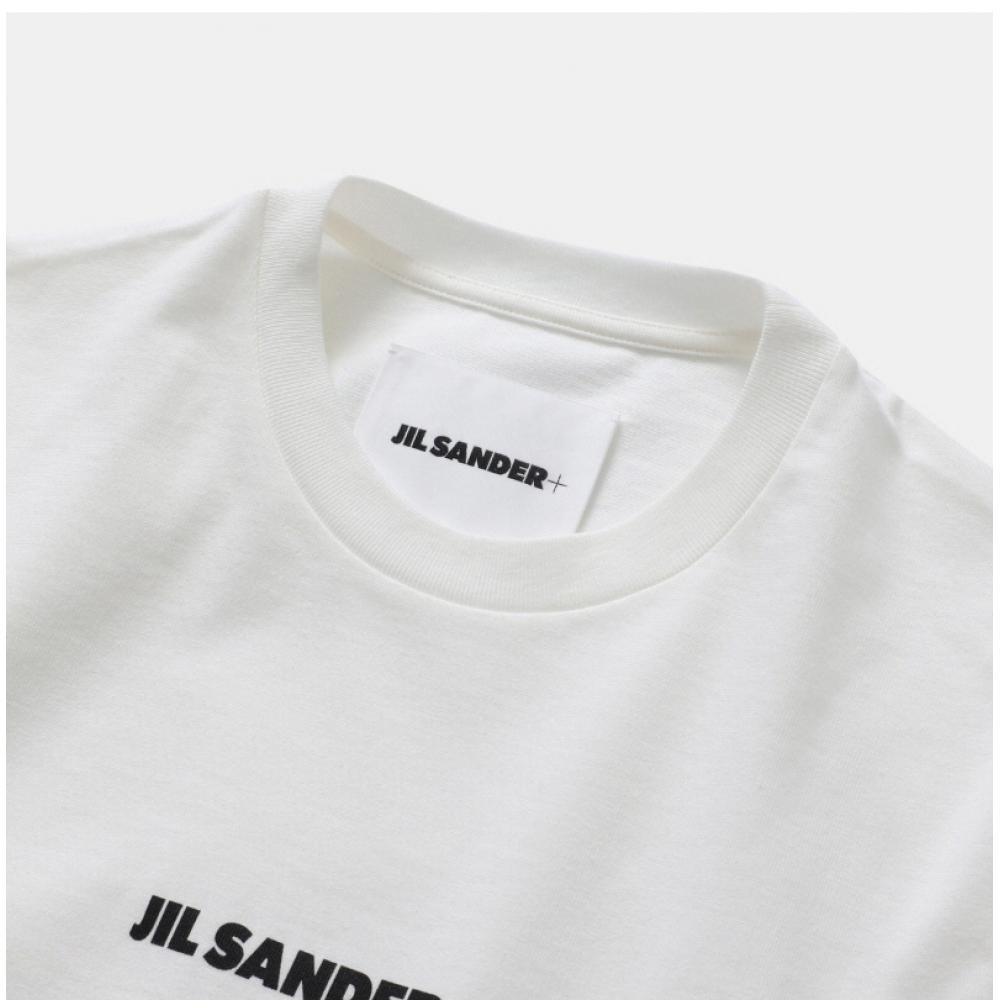 Jill Sander J40gc0118 J20103 102 Logo Print Public Short Sleeve Tee