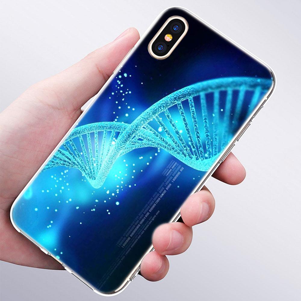 Роскошный мягкий силиконовый чехол для телефона с биологической химией ДНК для Apple iPhone 11 Pro XS Max X XR 6 6S 7 8 Plus 5 5S SE модный чехол iPhone 5 5S SE