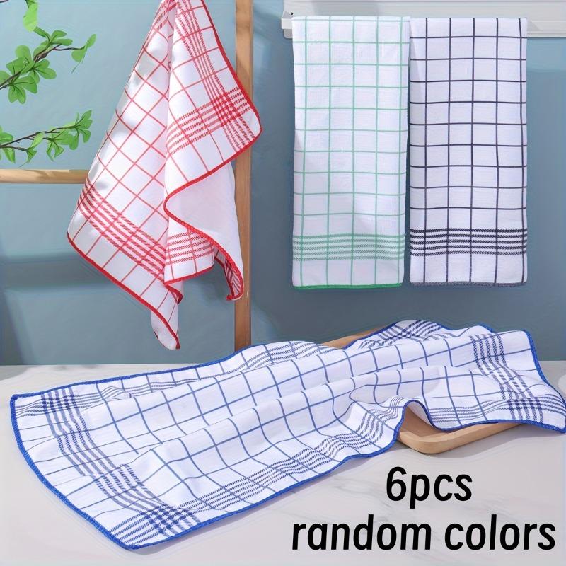 6pcs Large 15.75x23.62 Inch Dish Cloths, Super Absorbent & Lint-Free Quick-Dry Kitchen Towels for Cleaning, Coffee Machine, Home