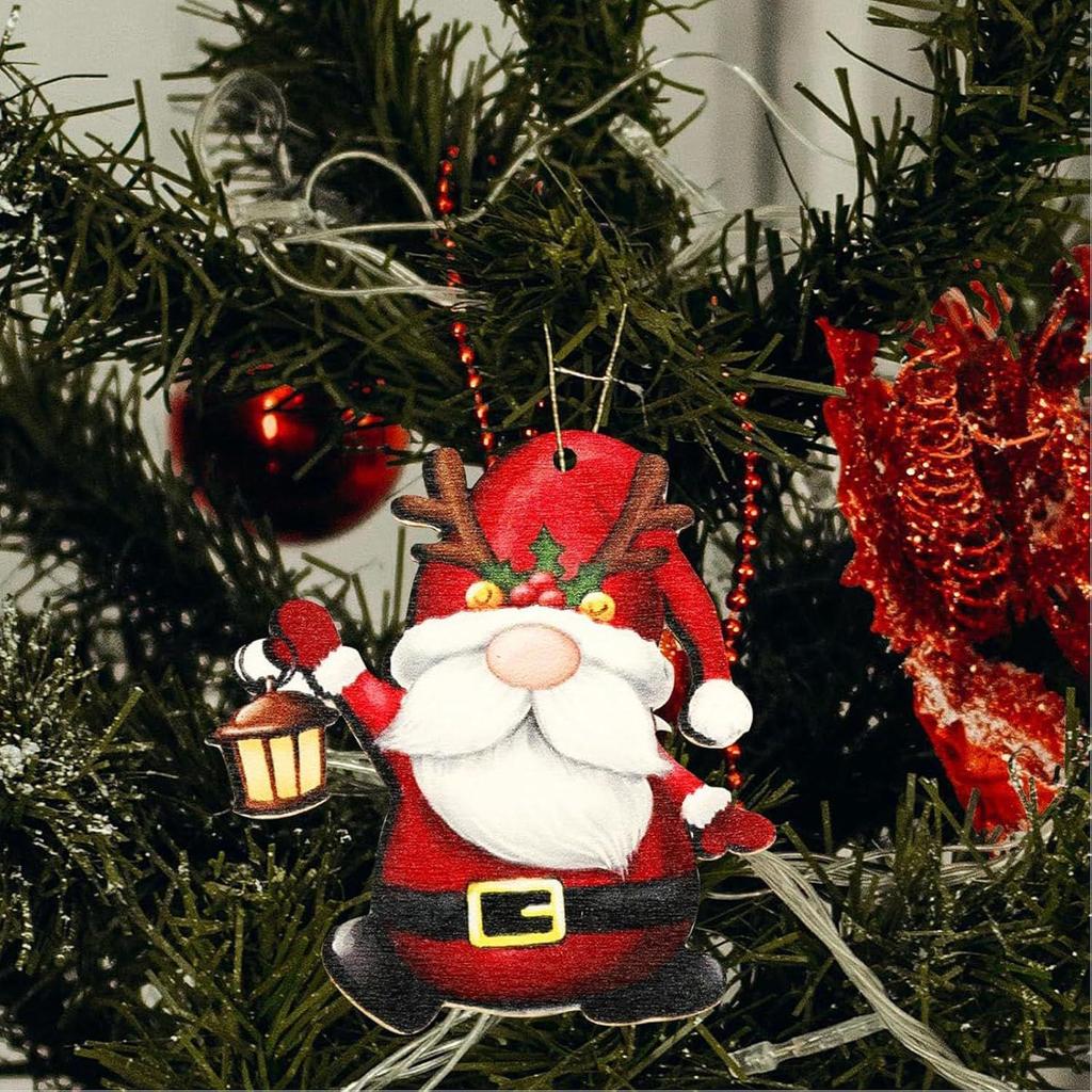 16Pcs Christmas Decorations, Gingerbread House Ornaments, Festive Tree Hanging Decor for Holiday Party, Classroom and Office, Family Activity