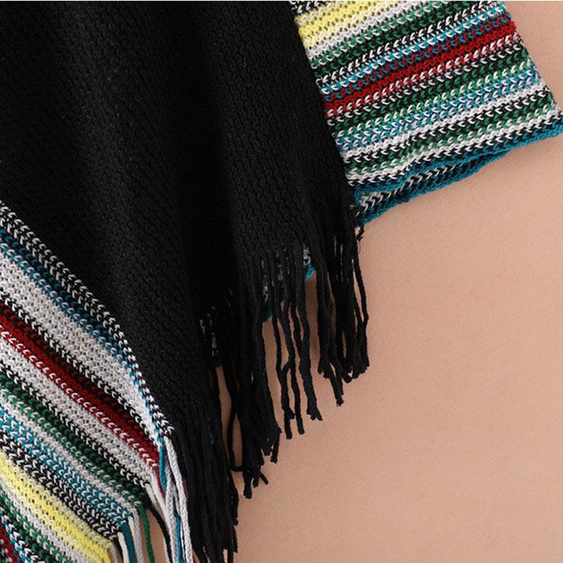 Herbst frauen Süße Quaste Mantel Schal Pullover Jacke frauen Absicherung Lose Gestrickte Temperament Gestrickte Casual Schal