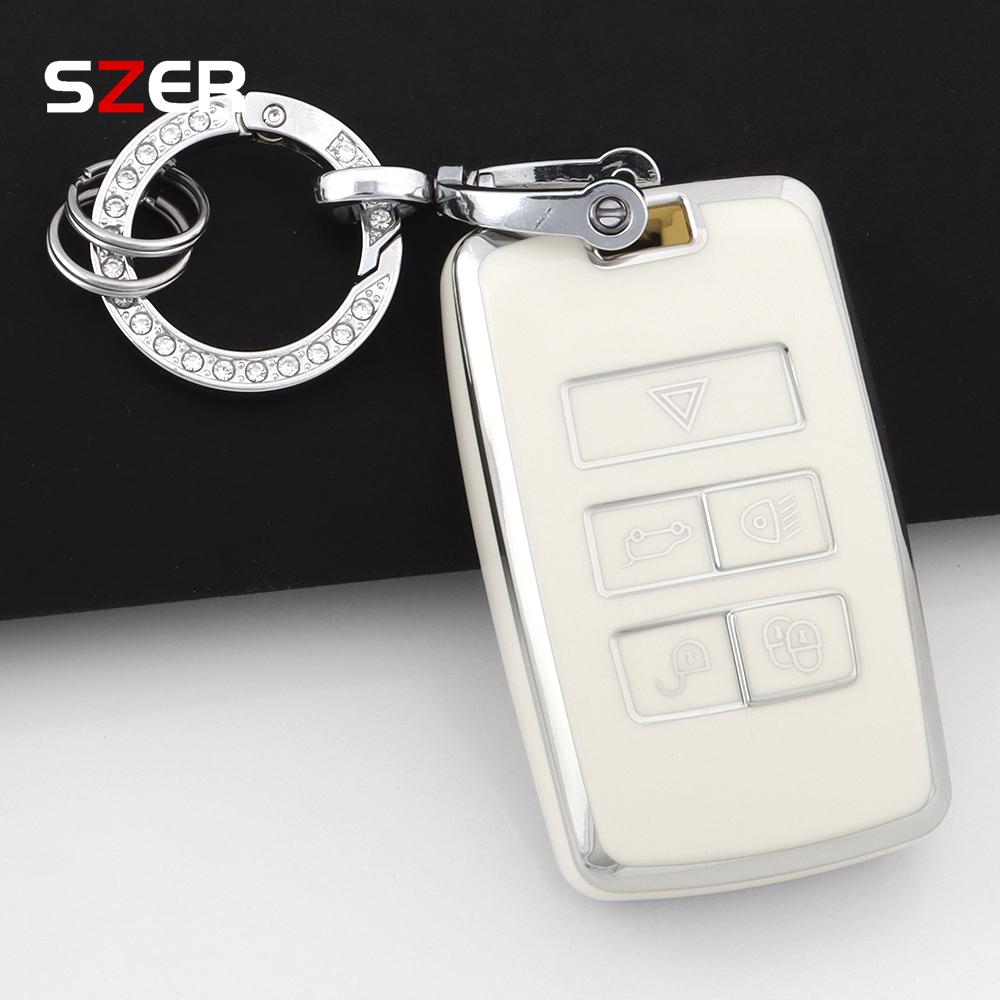 Nueva Funda de Silicona TPU para Llave de Coche Portallaves Carcasa Para Land Rover Range Rover Discovery 5 Sport Para Jaguar Xel E-Pace